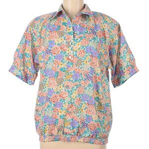 Vintage Loubella Popover Floral Blouse